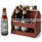 Wholesale Wooden Beer Bucket, Cheap Wooden 6 Pack Bottle Beer Carrier, Wooden Beer Bottle Holder