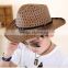 Promotional children Summer Straw Hat western style Summer straw cowboy Hat for Kids Summer Hat 8colors for sale
