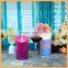 Purple Paraffin wax Flameless pillar moving flame led candle