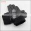 Mens leather and gingham checks fabric gloves touch screen lining polyester