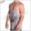 100% cotton men's y back gym singlet stringer bodybuilding wear