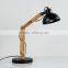 Metal lampshade reading lamp wood table lamp adjustable table lamp
