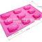 Hot sale food grade FDA and LFGB 9 hole shell shape colorful silicone oven cake mold