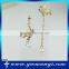 Butterfly gold simple design crystal jewelry cuff earring E1591