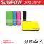 sunpow 4500mAh ultrathin and slimmest 12v car jump starter Mobile Power Bank Battery booster with Air compressor