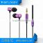 Colorful strong bass flat cable cheap earphone with mic