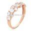 Rose Gold Plated Sterling Silver Sparkling Cubic Zirconia Vintage Ring