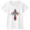 Customize Design Cross Glitter Motif OEM Service Supply Type Women tshirt