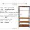 Custom tiers metal storage shelf with Wooden Shelves Stotage