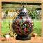 Hanging garden outdoor glass mosaic decorative lantern for candle