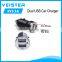 custom dual usb car charger 5v mini usb car charger for most mobile phone