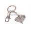Wholesale heart shape metal alloy crystal keychain holder