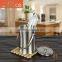 Good quality double wall stainless steel ice bucket/portable tiny waist ice bucket with tong&rack&lid/ beer ice bucket