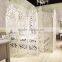 Cherry pattern solid wood room divider waterproof hand install screen