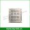 12 keys IP 65 vandal proof industrial matrix metal keypad
