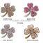 Rhinestone metal accessory shank or flat back for wedding decoration hair bow center pearl fashion custom shapes for crafts