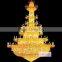 Incandescent Luminaire Gold Antique Big Cristal Chandelier Lighting Hotel Decoration Lamp