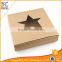Custom brown kraft paper cardboard gift box with window                        
                                                Quality Choice