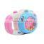 Popular promotional pink baby mini plastic toy camera with music