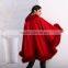 Cashmere Shawl with Fox Fur Trimming Cape wrap OEM Wholesale/Retail