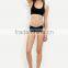 Two-piece-outfits latest fashion design women clothing Black Cutout Racer-back Lingerie With Panty