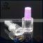 Fancy 5ml flat clear glass nail polish bottle