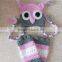 owl animal hat blue color baby leg warmers