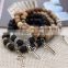 2016 handmade china of high quality cross lava natural stone bead bracelet