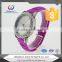 colorful silicone diamond watch quartz movment