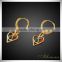 Brass Love Red Crystal Dubai Gold Jhumka Earring Jewelry