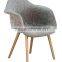 Fabric comfy FW081 ergonomic accent easy arm lounge chair