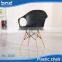 Popular resin room black chair with armrest D002