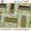Golden White Mural Interlocking Pattern Glass Mosaic Tile (crystal Glass )