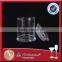 high white 180ml small clear glass candle tumblers with lid