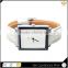 Top selling time display slim stone waterproof black genuine leather quartz couple watch Y017