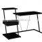 Factory direct sale Tribeca Black Glass computer desks