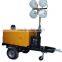 9M Rod/Mast Silent Mobile Light Tower Diesel Generator 13KW/16.3KVA with Halide/LED Lamp