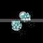 2016 Summer Fashion Wholesale Ball Faux Pearl Side Double Crystal Flower Earring Stud Ear Jewels For Women