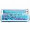 hard back luminous liquid sand case for apple phones