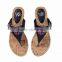 Wholesale Boutique Monogrammable Brown/Black Natalie Woman Sandal