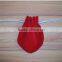 Red Velvet Bag with Logo in round shape, Velvet Jewellery pouch, velvet drawstring bag
