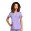 Solid Fashion Scrub Tops For Women/Medical Scrub Top Nurse/V Neck Female Scrub Cotton/Polyester Tops