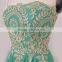 Exquisite green chiffon big size women A-line dress evening dresses long best lladies party wear gown