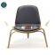 Danish Modern Design Shell Accent Chair Black Retro Classic Black HY2007