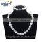 10mm AA irregular shaped baroque white simple deisgn natural cultured pearl set