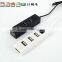 4 USB port USB2.0 Hub with one power switch with led indicated