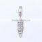 S173 Globalwin Diy Wholesale Fashion Jewelry Silver Bullet Pendants Charms