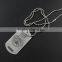 Wholesale Custom Laser Military Dog Tag With Necklace