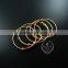 50mm diameter brass 14K gold plated simple wiring bracelet for beading DIY jewelry supplies 1900105