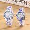 promotional beautiful flowers printed lovers couple electric quartz watches